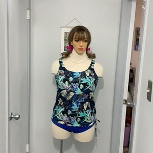 Women's T.H.E. Tankini 2-Piece Swimsuit w/Soft Cup Bra from Topanga Size 22W